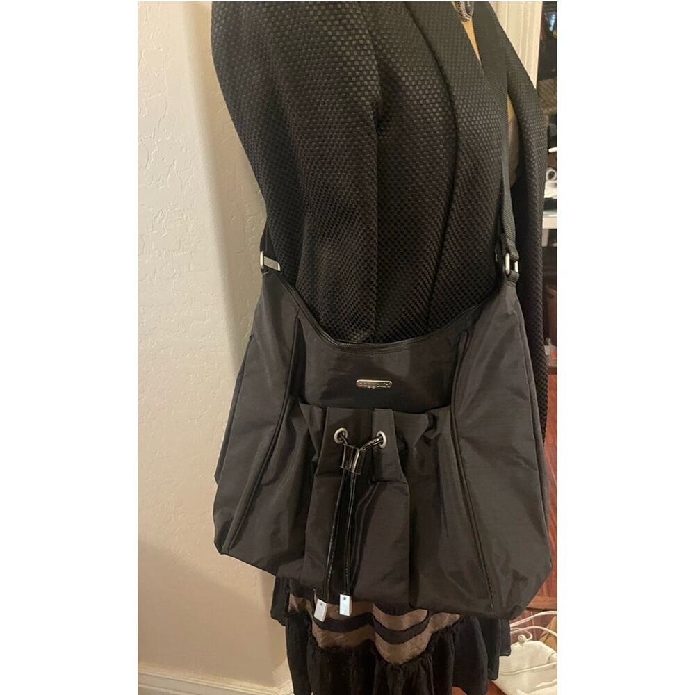 Baggallini Black Nylon Drawstring Bag